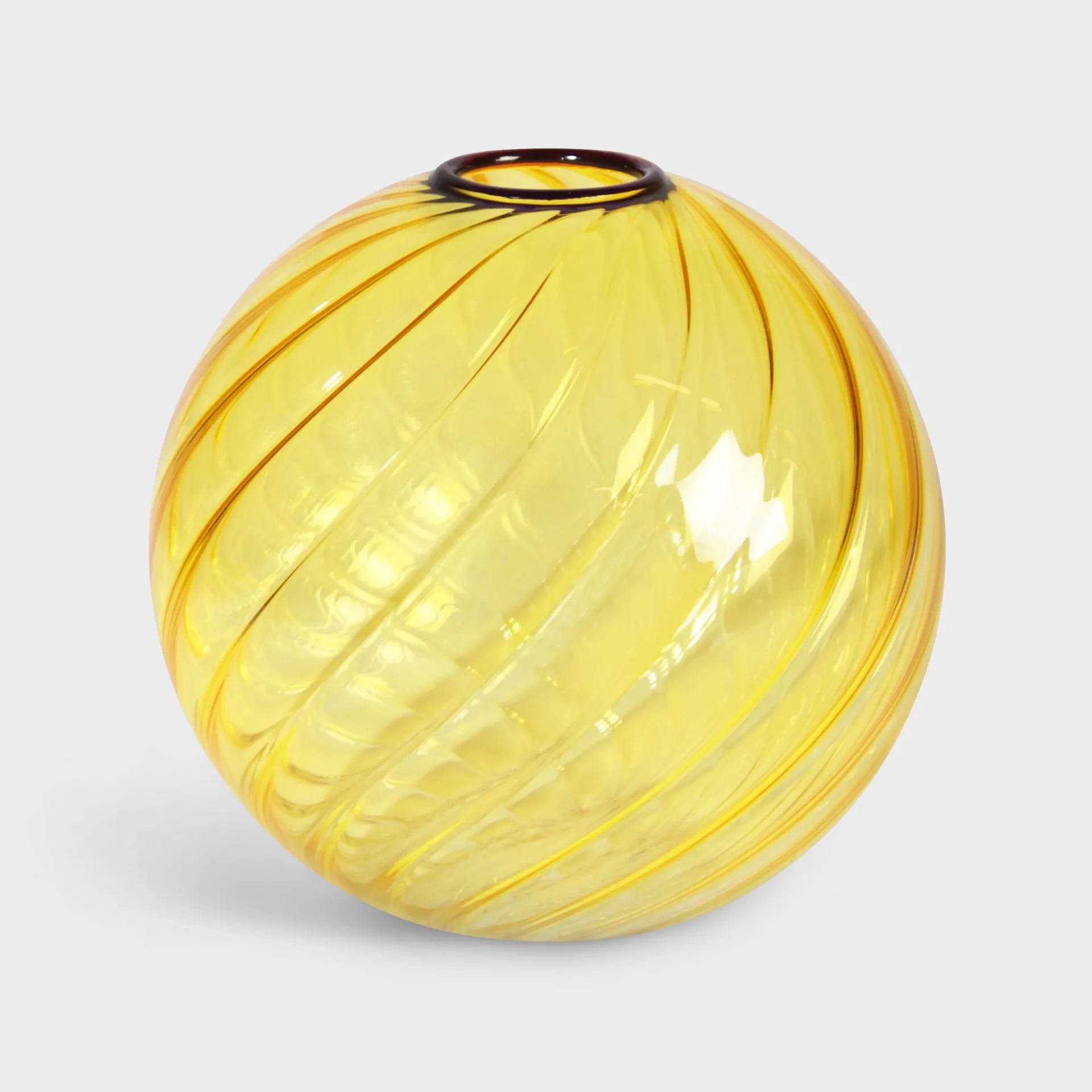 Vase spiral yellow