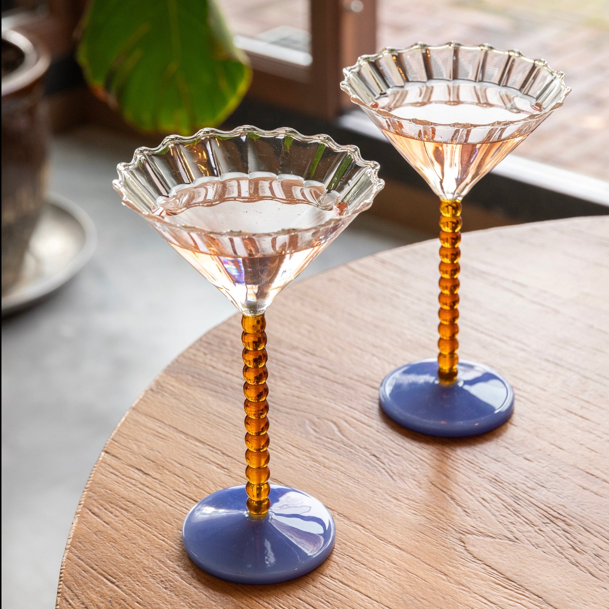 Coupe perle amber set of 2