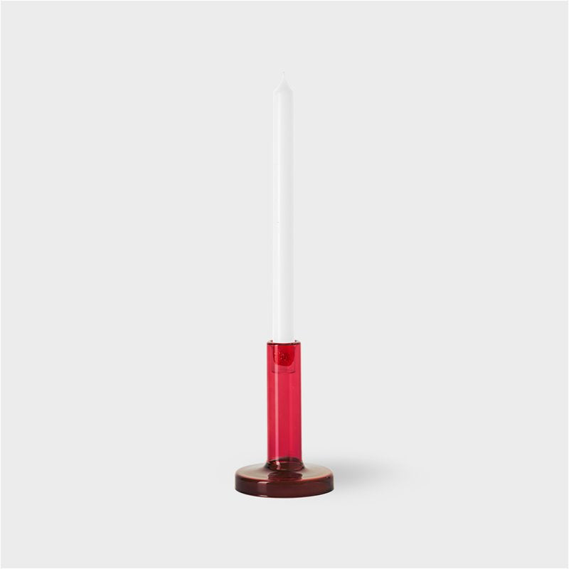 Bole candle holder S red / bordeaux